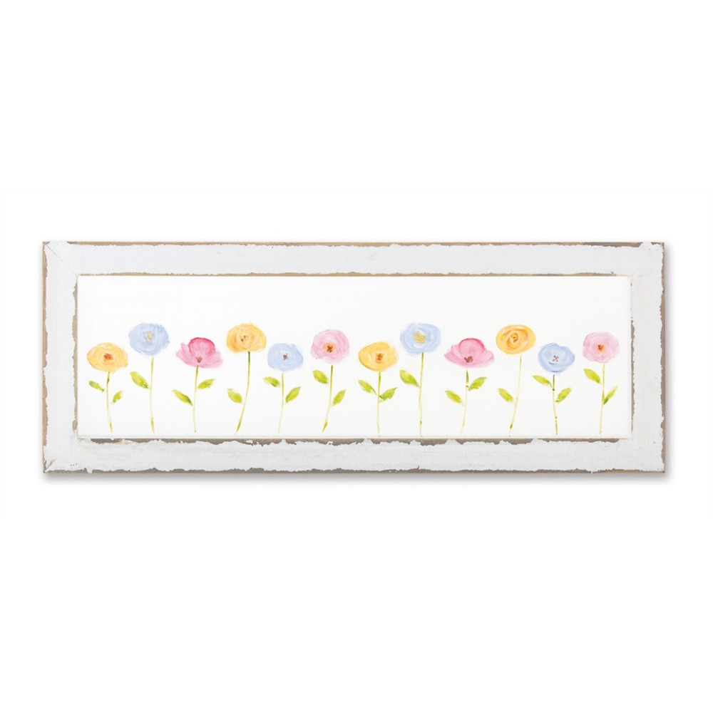 Floral Frame 24" x 9"H Screen/Wood