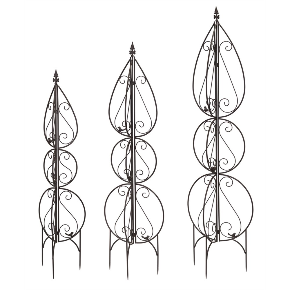 Trellis (Set Of 3) 51"H, 59"H, 66.5"H Metal Trellis (Set Of 3) 51"H, 59"H, 66.5"H Metal