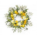 Lemon/Floral Wreath 22"D Foam/Plastic