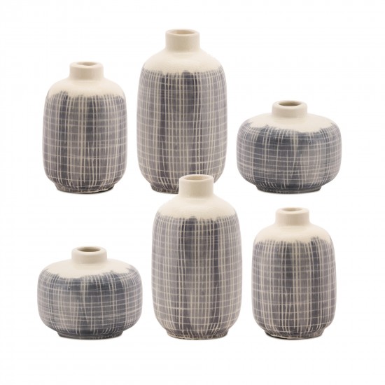 Mini Vase (Set Of 3) 3.5"H, 5.25"H, 6.25"H Terra Cotta