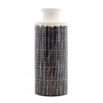 Vase 19.25"H Terra Cotta, Black, White