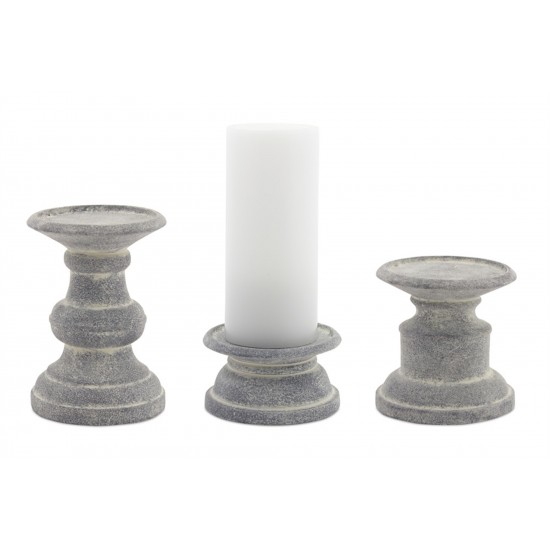 Candle Holder (Set Of 6) 3.5"H, 6.25"H, 8.5"H Terra Cotta