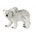 Polar Bear Family 14.25"L x 11"H Resin