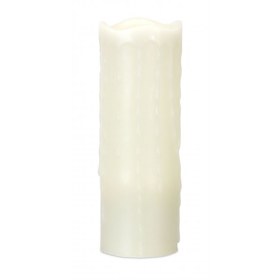 Led Wax Dripping Candle 3" x 9"H (Set Of 2) With Remote