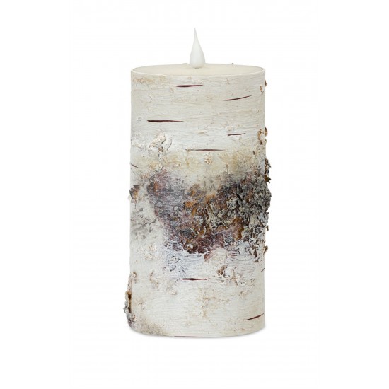 Led Birch Candle 3.5"D x 7"H (With Remote)