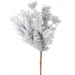 Snowy Mixed Pine Pick 16"H (Set Of 12) Pvc