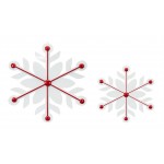 Snowflake (Set Of 2) 16"H, 22"H Iron