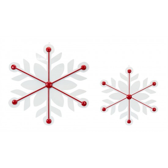 Snowflake (Set Of 2) 16"H, 22"H Iron