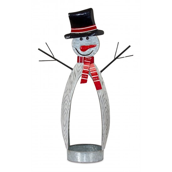 Snowman Candle Holder 29"H Iron