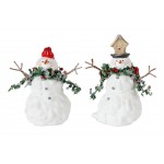 Snowman (Set Of 4) 5.5"H, 6.5"H Terra Cotta