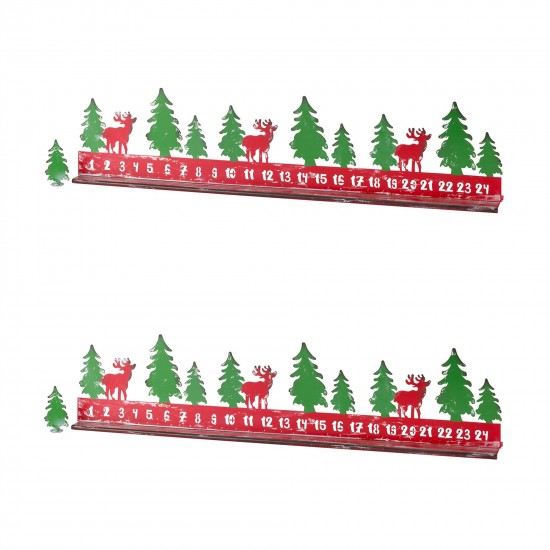 Christmas Countdown 23.5"L x 5.5"H (Set Of 2) Metal