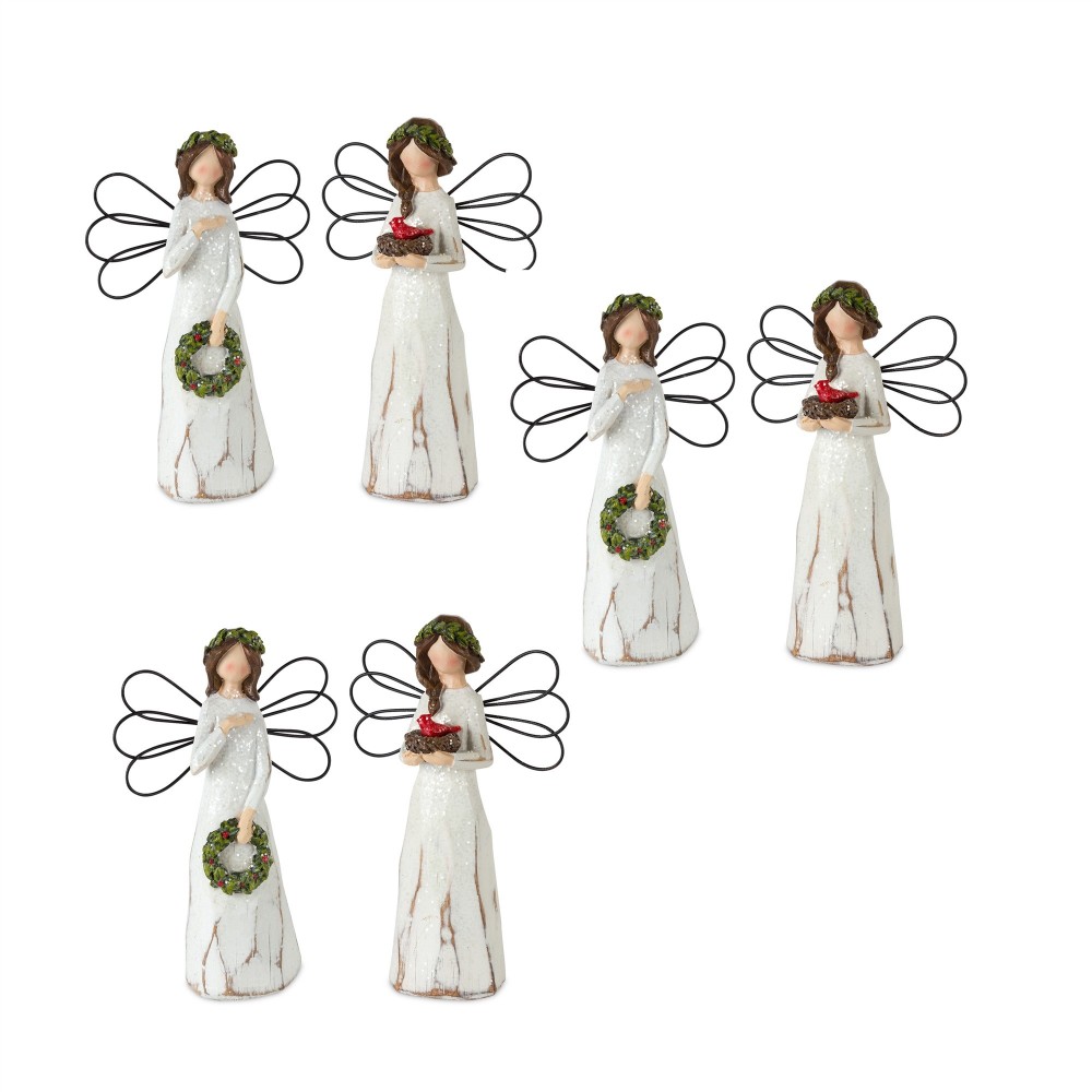 Angel (Set Of 6) 7"H Resin