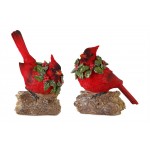 Cardinal (Set Of 4) 5.5"H, 7"H Resin