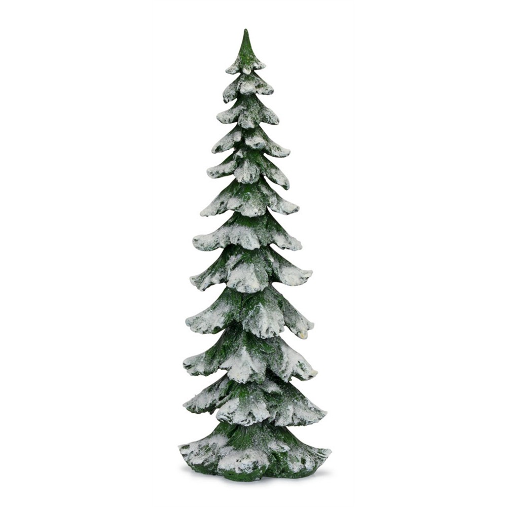 Tree 26"H Resin, Green, White