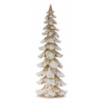 Tree 26"H Resin, Gold, White