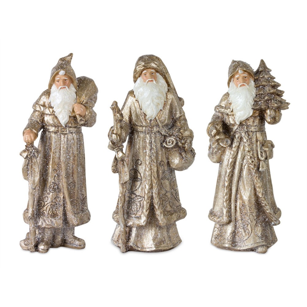 Santa (Set Of 3) 12.25"H Resin