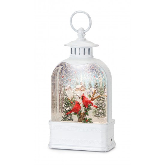 Snow Globe Lantern W/Santa 10.5"H Plastic 6 Hr Timer