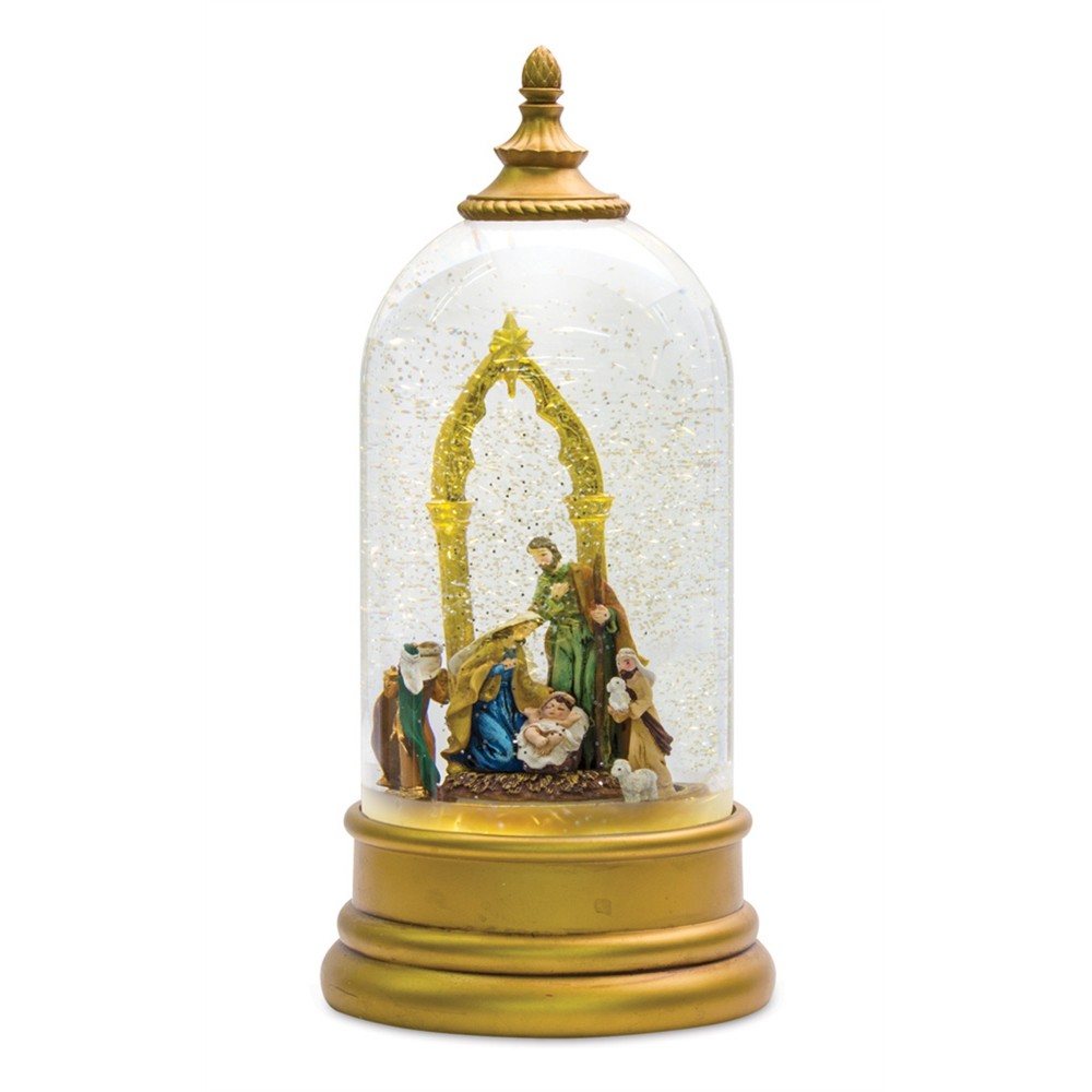 Nativity Snow Globe 10.5"H Plastic 6 Hr Timer