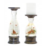 Snow Globe Candle Holder (Set Of 2) 8.5"H, 11"H Plastic 6 Hr Timer