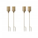 Garden Stake (Set Of 4) 40"H Metal, Gold