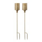 Garden Stake (Set Of 4) 40"H Metal, Gold