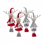 Boy & Girl Deer (Set Of 4) 18"H Polyester