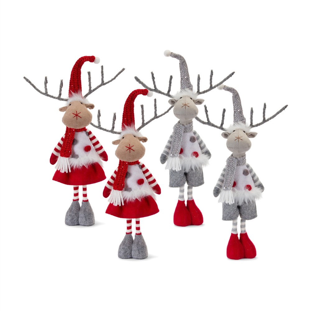 Boy & Girl Deer (Set Of 4) 18"H Polyester