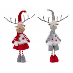 Boy & Girl Deer (Set Of 4) 18"H Polyester