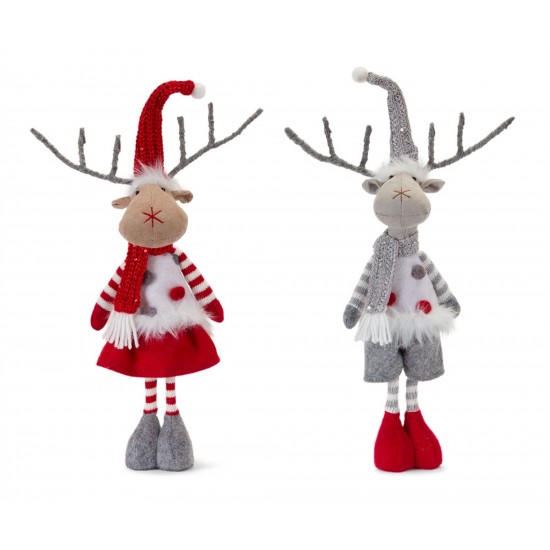 Boy & Girl Deer (Set Of 4) 18"H Polyester