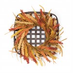 Wreath And Wicker Wall Décor 20"Sq Foam/Willow