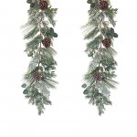 Pine And Eucalyptus Garland 6'L (Set Of 2) Plastic/Polyester