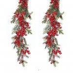 Pine And Berry Garland 6'L (Set Of 2) Plastic/Foam