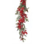 Pine And Berry Garland 6'L (Set Of 2) Plastic/Foam