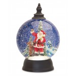 Santa In Sleigh Snow Globe 9.25"H Acrylic 6 Hr Timer