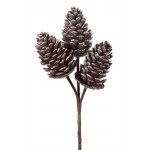 Pine Cone Pick 12"H (Set Of 24) Plastic