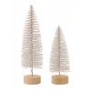 Tree With Led (Set Of 4) 10.75"H, 14"H Plastic 6 Hr TimerWhite, Brown