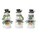 Snowman (Set Of 3) 8.25"H Resin