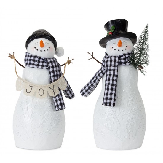 Snowman (Set Of 4) 8.5"H Resin