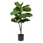 Potted Fiddle Leaf Fig 40"H Polyester/Plastic