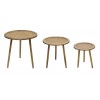 Accent Table (Set Of 3) 16"D x 16"H, 20"D x 20"H, 24"D x 24"H Wood