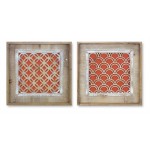 Wall Plaque (Set Of 2) 15.25"Sq Mdf/Wood