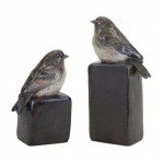 Bird Block (Set Of 2) 5.75"H, 8"H Resin