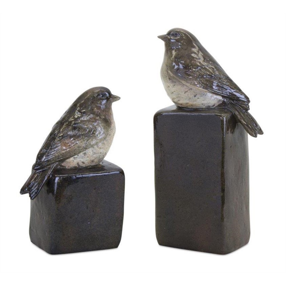 Bird Block (Set Of 2) 5.75"H, 8"H Resin Bird Block (Set Of 2) 5.75"H, 8"H Resin