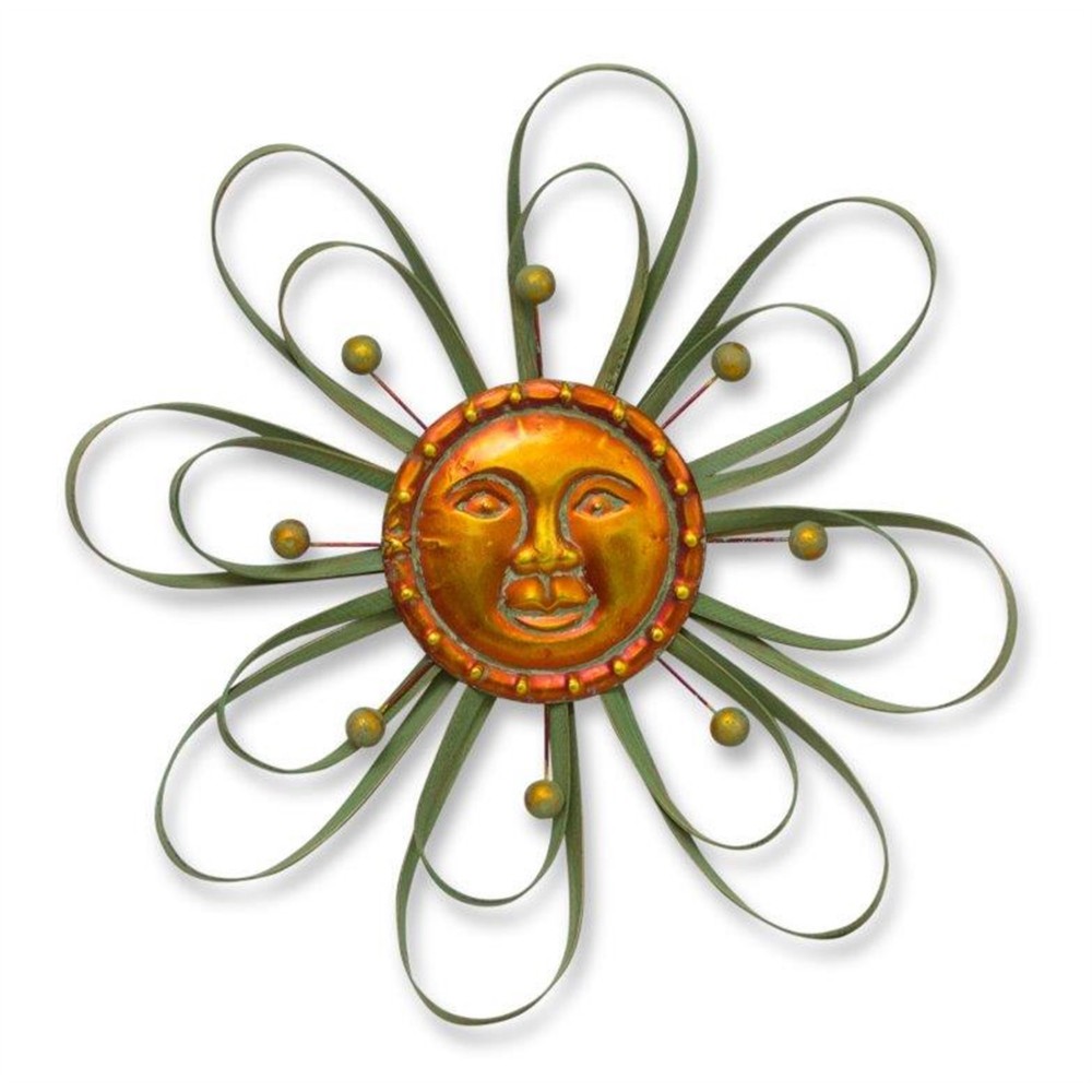 Sun Face Garden Décor 23.25"D Iron