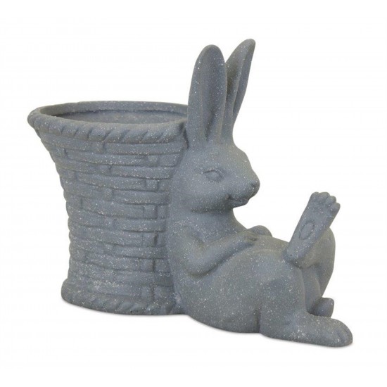 Rabbit Planter 9"L x 6.75"H Resin