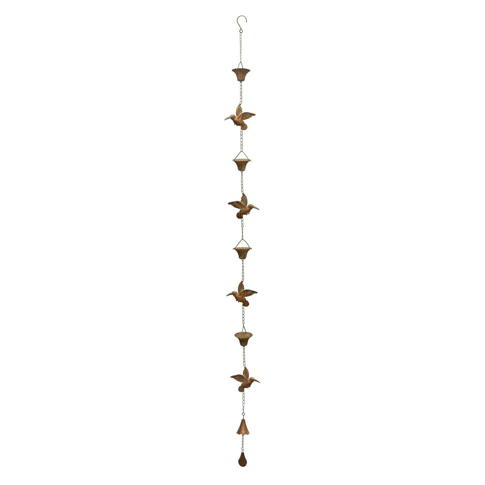 Hummingbird Rain Chain 69"L Iron