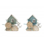 Water Wheel (Set Of 2) 8.5"L x 7"H Wood