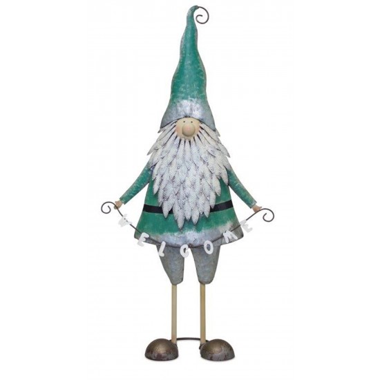 Gnome Welcome Sign 22"L x 42.5"H Iron