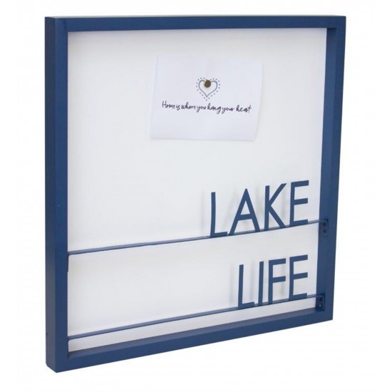 Lake Life Memo Board 15.75"Sq Metal/Mdf