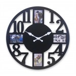 Wall Clock With Photo Frame (3" x 4.75" Photo) 22.5"D Mdf